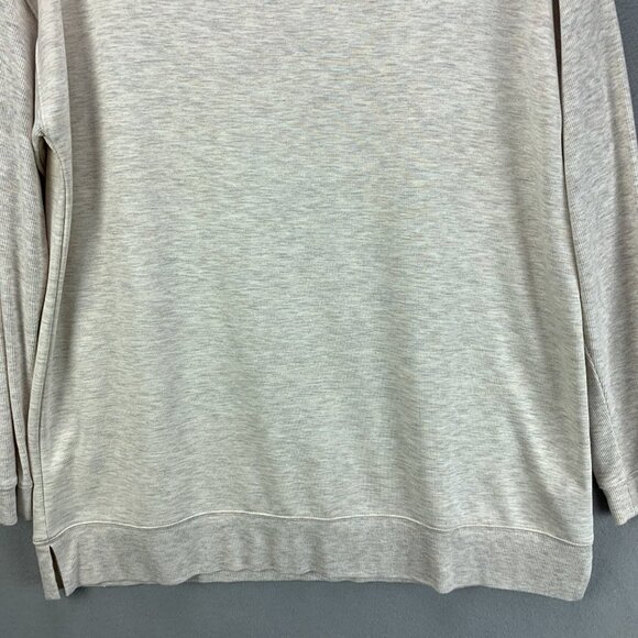 Soft Surroundings Sweatshirt Womens Medium Oatmeal Heather Pullover Athleisure - Picture 3 of 14